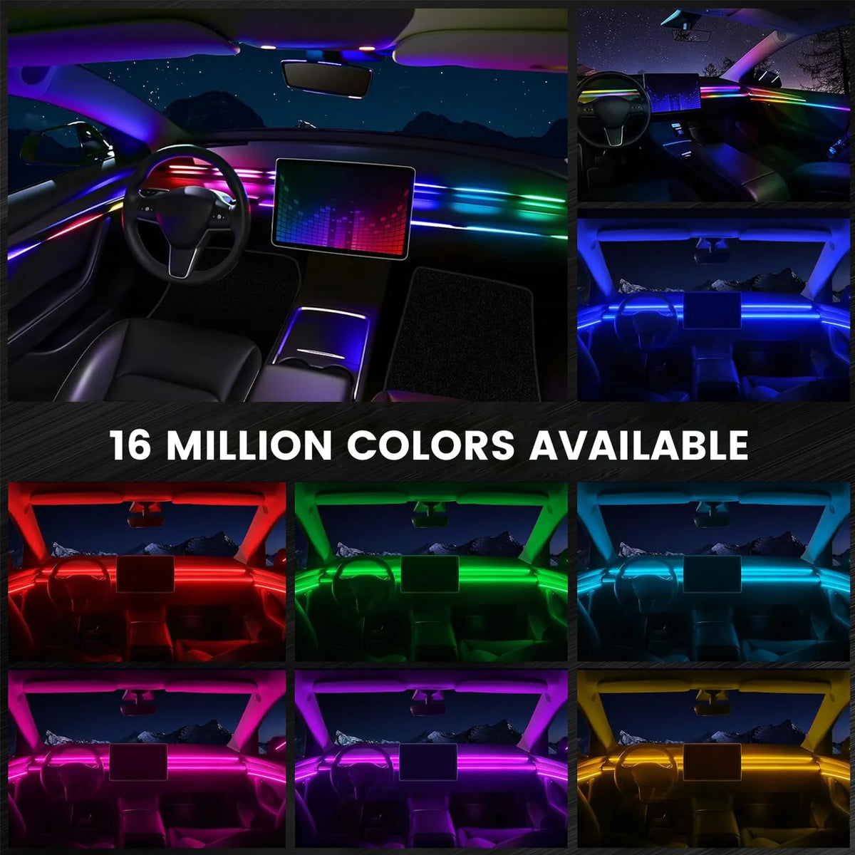 RGB Ambientebeleuchtung fürs Auto – App & Music Sync