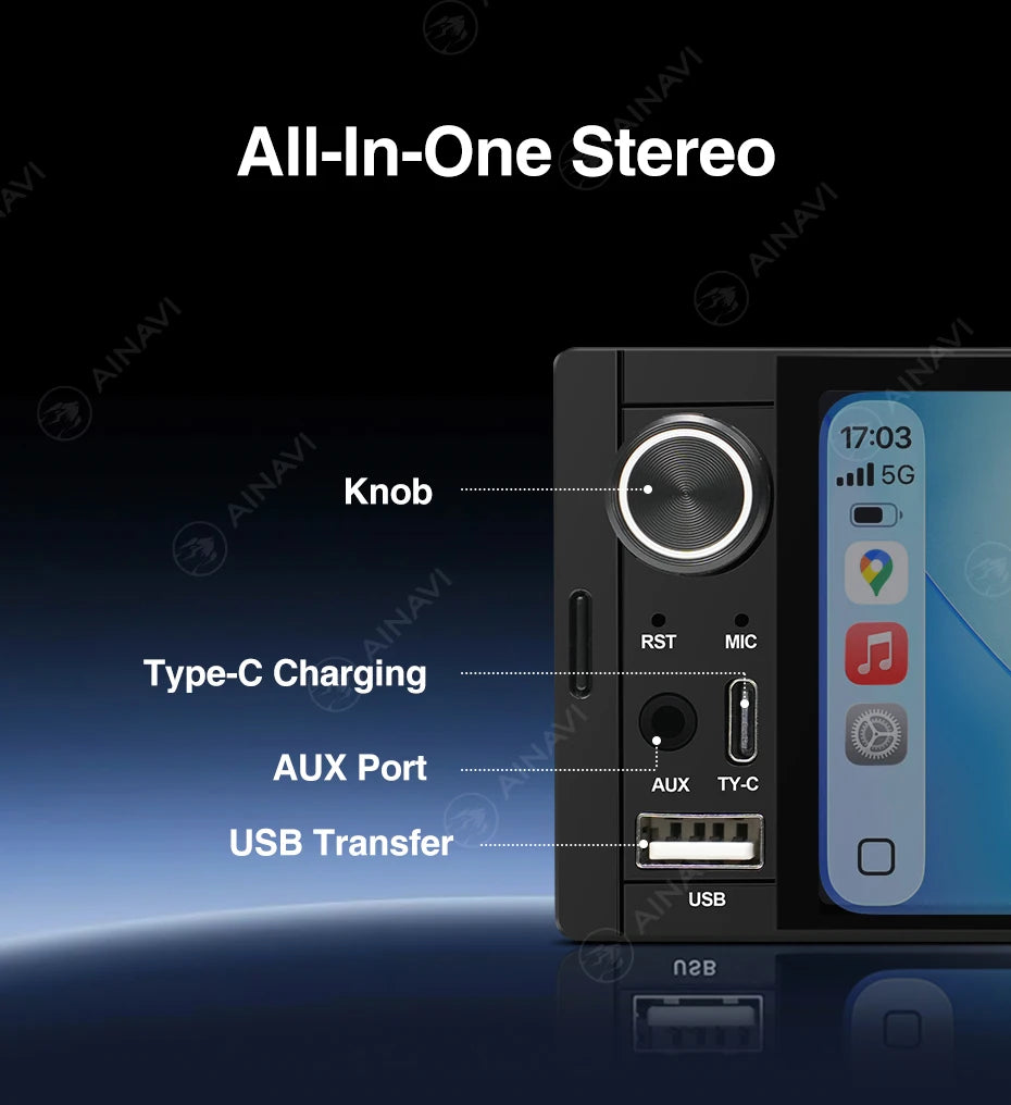 CarPlay Autoradio 6,36" -1 DIN -