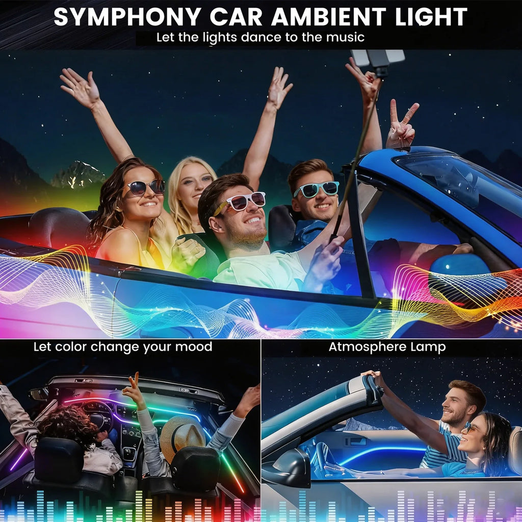 RGB Ambientebeleuchtung fürs Auto – App & Music Sync